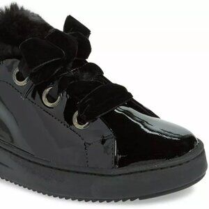 The FLEXX New Womens GROOVE Fur Trim Wedge Leather Sneaker Fashion Platform Shoe